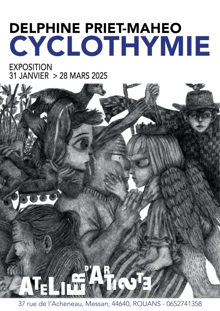 Affiche de l'exposition Cyclothymie, de Delphine Priet-Maheo