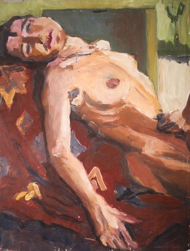 Nue et endormie