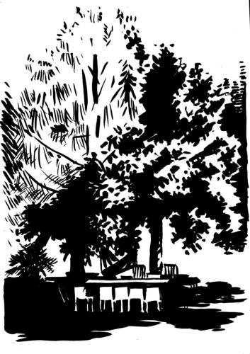 Sous le tilleul, au moulin.