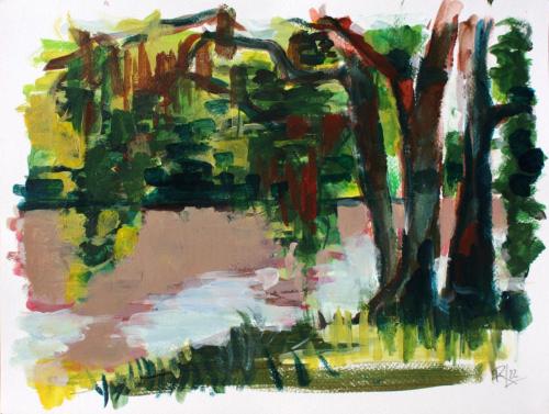 Arbre et étang