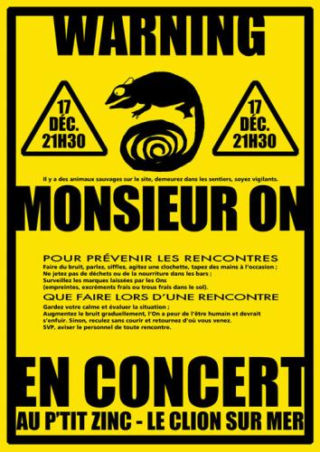 Monsieur On : Warnig